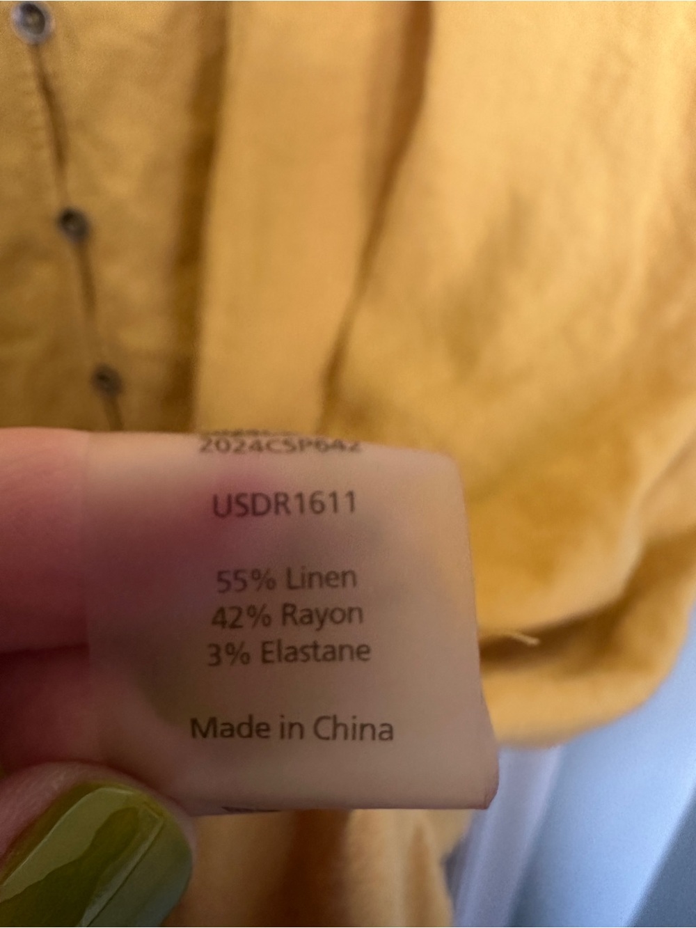 Yellow Universal Standard Islet Stretch Linen Dress Size XL - Picture 4 of 9